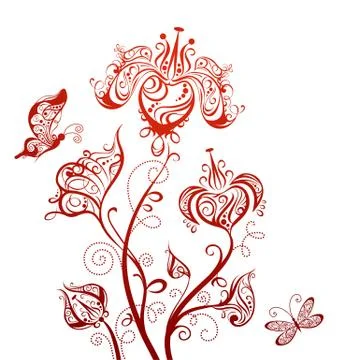 Floral element for your design. Stock Illustration
