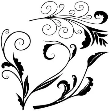 Floral Elements Stock Illustration