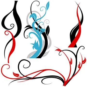 Floral Elements Stock Illustration