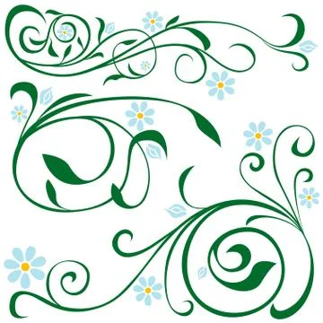 Floral Elements Stock Illustration