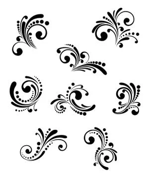 Floral elements Stock Illustration