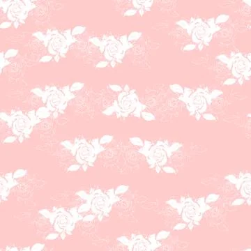 Floral elements seamless pattern. Decorative romantic design. Endless texture イラスト素材
