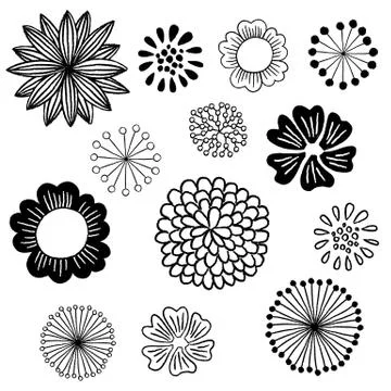 Floral Elements Set Stock Illustration
