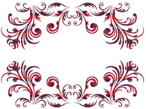 Floral elements using the celtic ornament over white Illustrazione stock