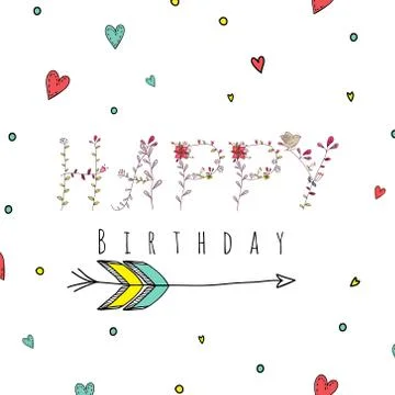 Floral elements of vintage. Phrase  in vector. Quotes flower des Stock Illustration