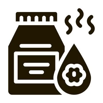 Floral elixir bottle icon Vector Glyph Illustration Stock Illustration
