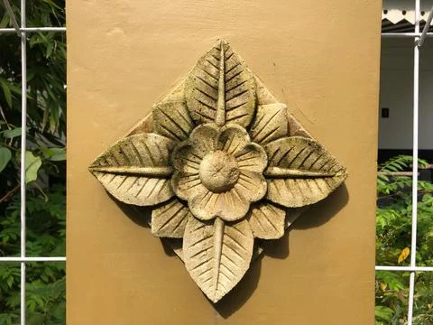 The floral etching Stock Photos