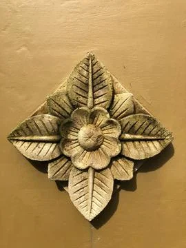 The floral etching Stock Photos