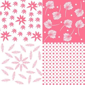 Floral fabric pattern Illustrazione stock