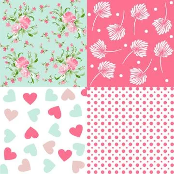 Floral fabric pattern Stock Illustration