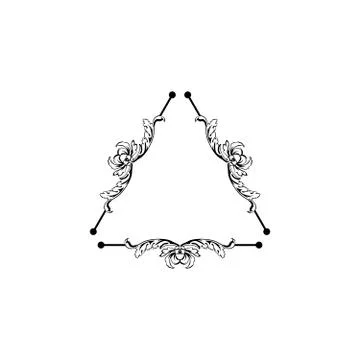 Floral filigree vector frame, isolated on white Stock Illustration