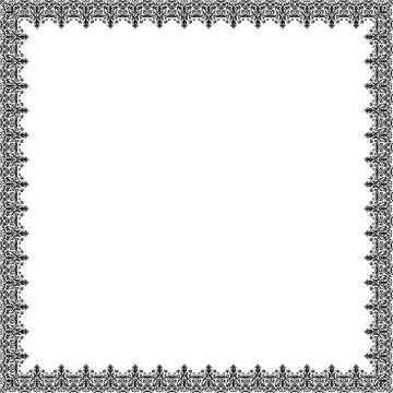 Floral  Fine Frame Illustrazione stock