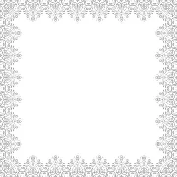 Floral Fine Frame Stock Illustration