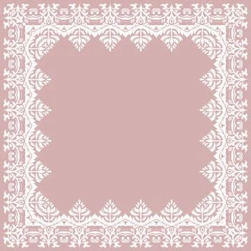 Floral Fine Frame Stock Illustration