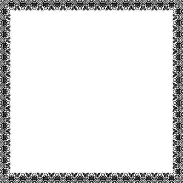 Floral Fine Frame Stock Illustration