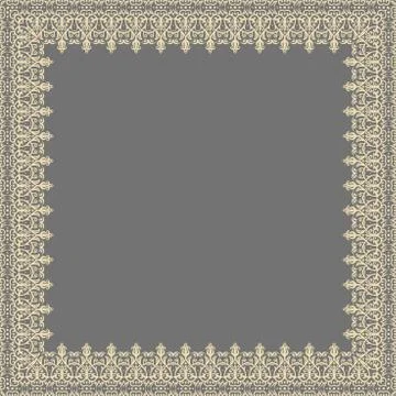 Floral Fine Frame Stock Illustration