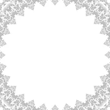 Floral Fine Frame Stock Illustration