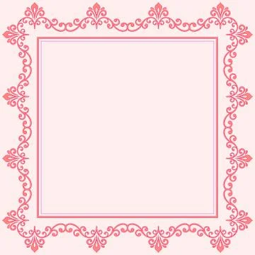 Floral Fine Frame Stock Illustration