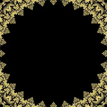 Floral Fine Frame Stock Illustration