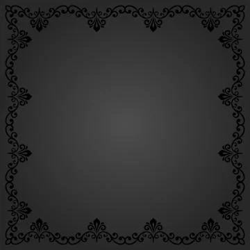 Floral Fine Frame Stock Illustration