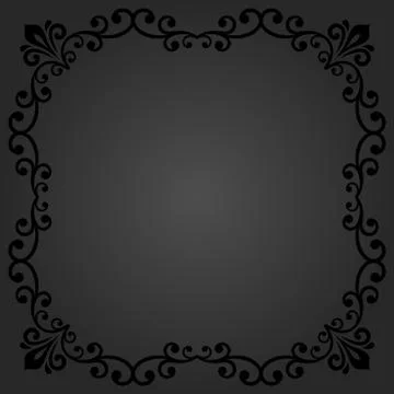 Floral Fine Frame Stock Illustration