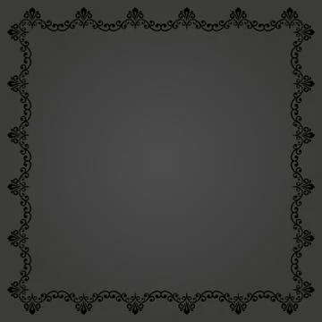 Floral Fine Frame Stock Illustration