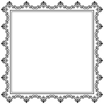Floral Fine Frame Illustrazione stock