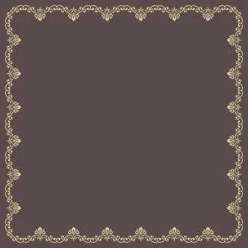 Floral Fine Frame Stock Illustration