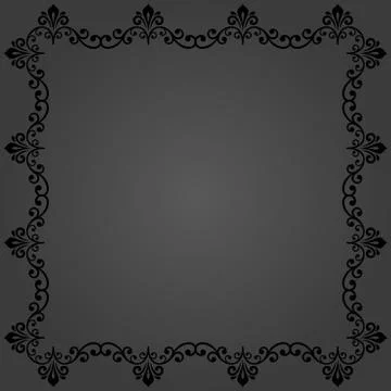 Floral Fine Frame 스톡 일러스트