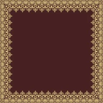 Floral Fine Frame Stock Illustration