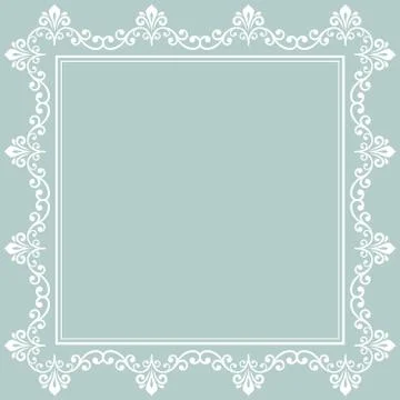 Floral Fine Frame Stock Illustration