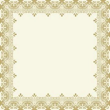 Floral Fine Frame Stock Illustration