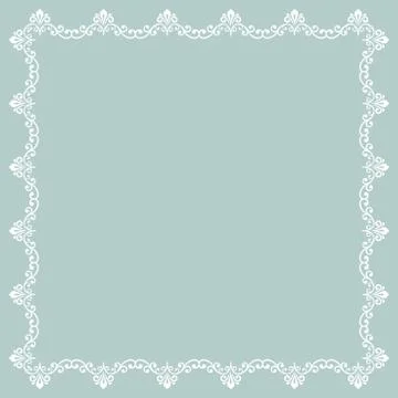 Floral Fine Frame Stock Illustration