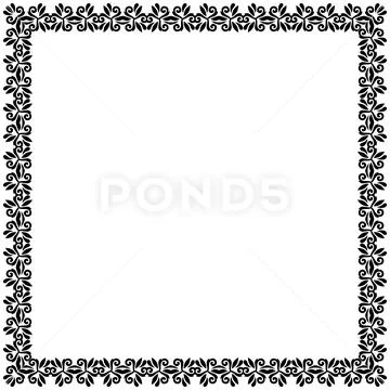 White Floral Paper Lace Frame, Vectors