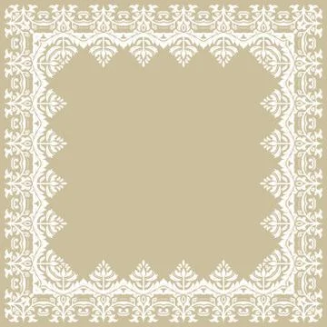 Floral Fine Frame Stock Illustration