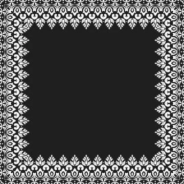 Floral Fine Frame Stock Illustration