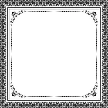 Floral Fine Frame Illustrazione stock