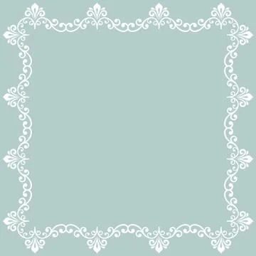 Floral Fine Frame Stock Illustration