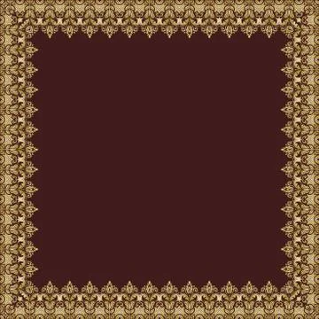 Floral Fine Frame Stock Illustration