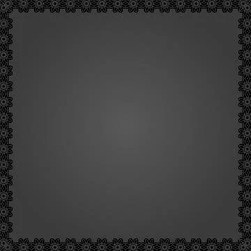 Floral Fine Frame Illustrazione stock