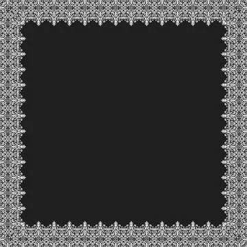 Floral Fine Frame Stock Illustration