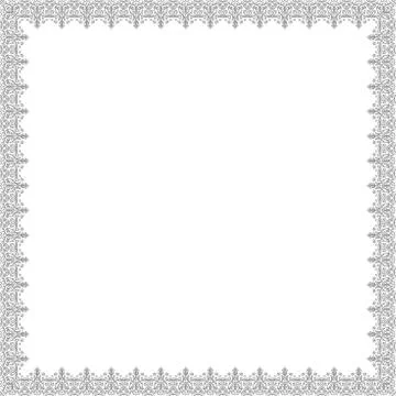 Floral Fine Frame Stock Illustration