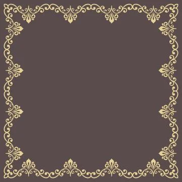 Floral Fine Frame 스톡 일러스트