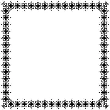 Floral Fine Frame Stock Illustration