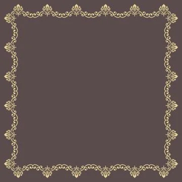 Floral Fine Frame Stock Illustration
