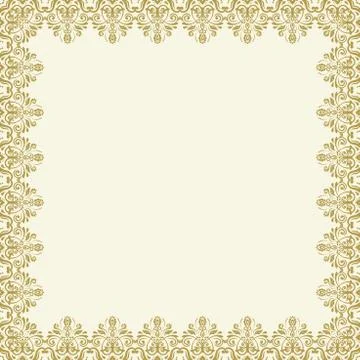 Floral Fine Frame Stock Illustration