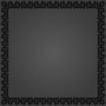 Floral Fine Frame Stock Illustration