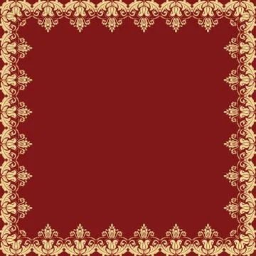 Floral Fine Frame Stock Illustration