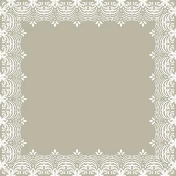 Floral Fine Frame Illustrazione stock