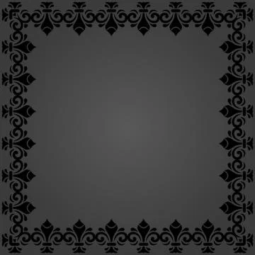 Floral Fine Frame Stock Illustration